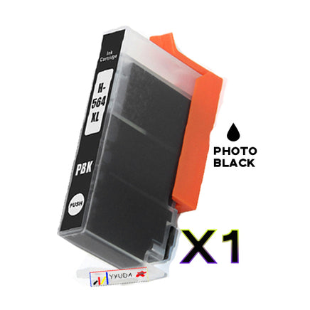 1 x Compatible HP 564XL Photo Black High Yield Ink Cartridge CB322WA