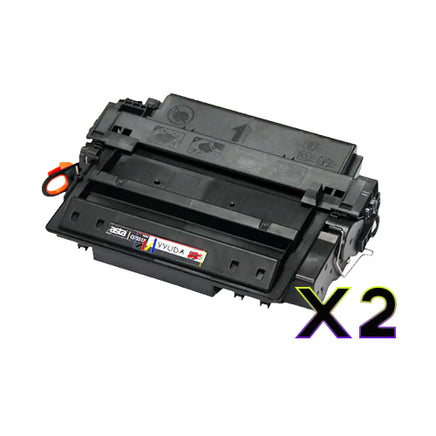 2 x Compatible HP 51X Black Toner Cartridge Q7551X