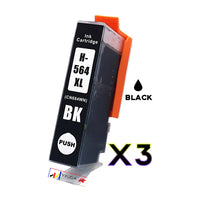 
              3 x Compatible HP 564XL Black High Yield Ink Cartridge CN684WA
            