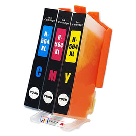 3 x Compatible HP 564XL CMY High Yield Colour Ink Cartridge CB323WA - CB325WA