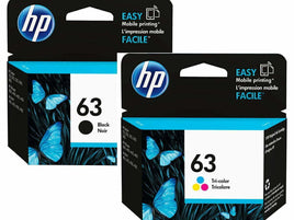 2 x Genuine HP 63 Ink Cartridge F6U62AA + F6U61AA