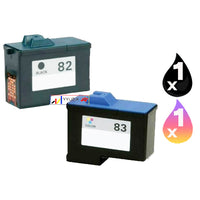 
              2 x Compatible Lexmark No. 82 + No. 83 Ink Cartridge 18L0032 + 18L0042
            